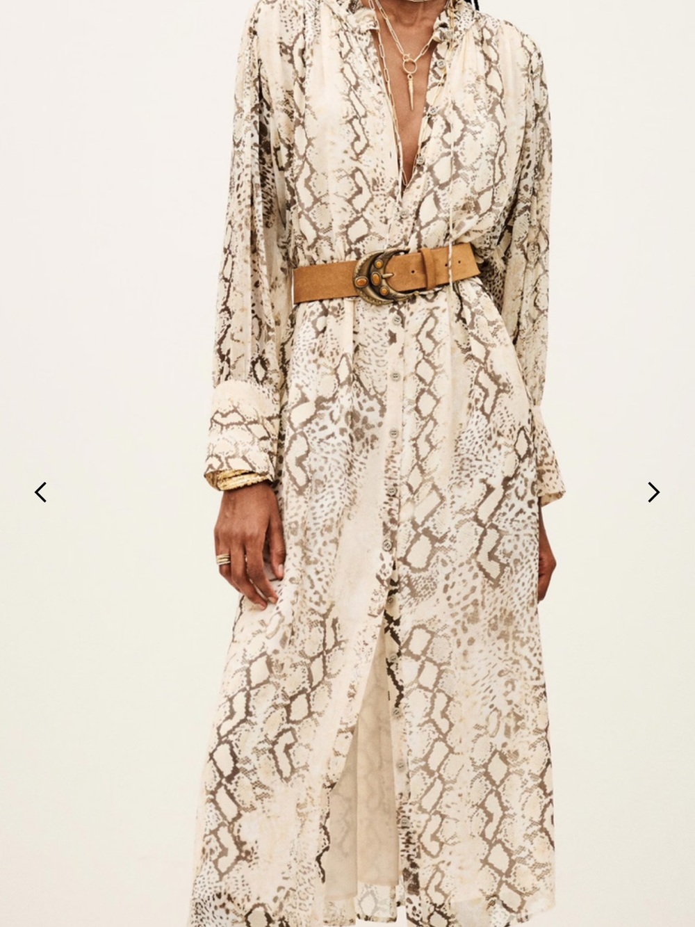 ba&sh SAHARA patterned midi dress